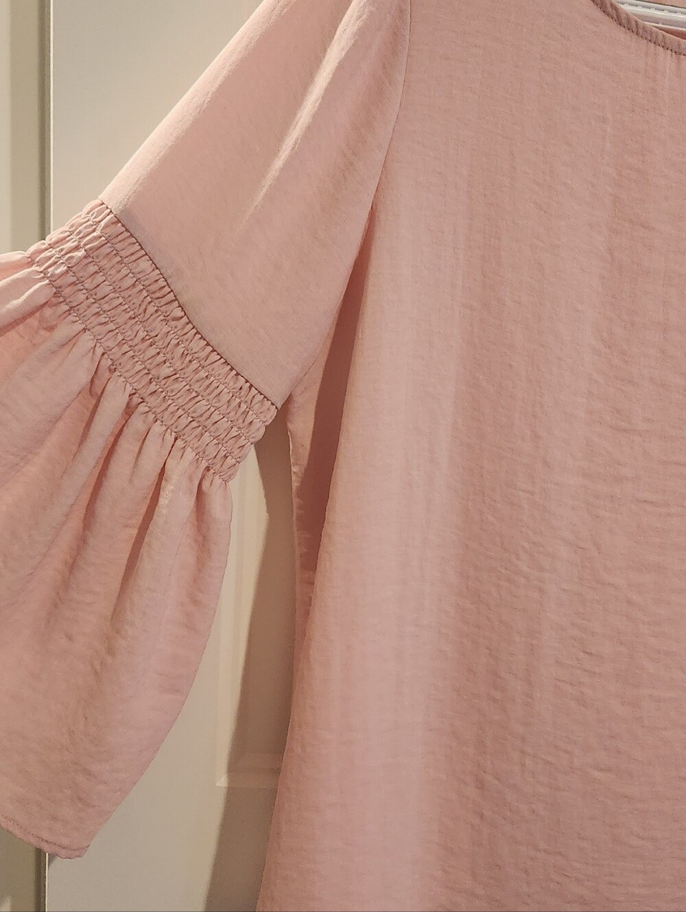 Spense Medium Pink Lightweight Blouse With Bell Sleeves - Picture 4 of 4